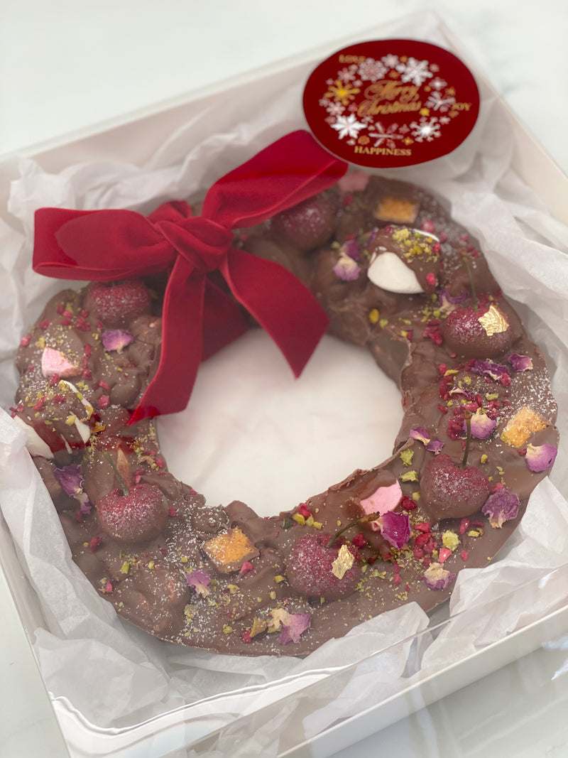 Rocky Road Chocolate Christmas Wreath