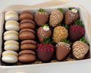Choc Strawberries & Macarons Gift Box
