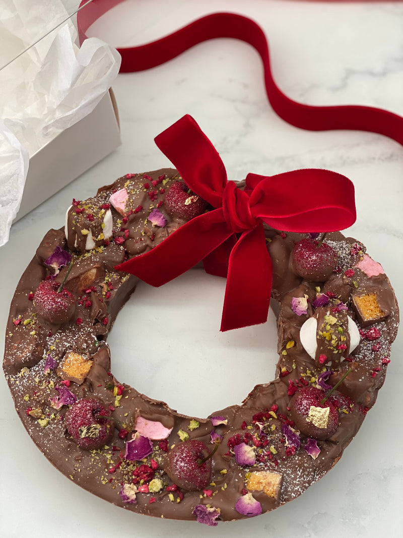 Rocky Road Chocolate Christmas Wreath